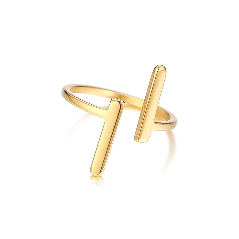 Offset Double Bar Ring