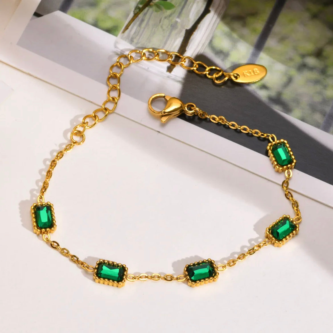 Green CZ Bracelet