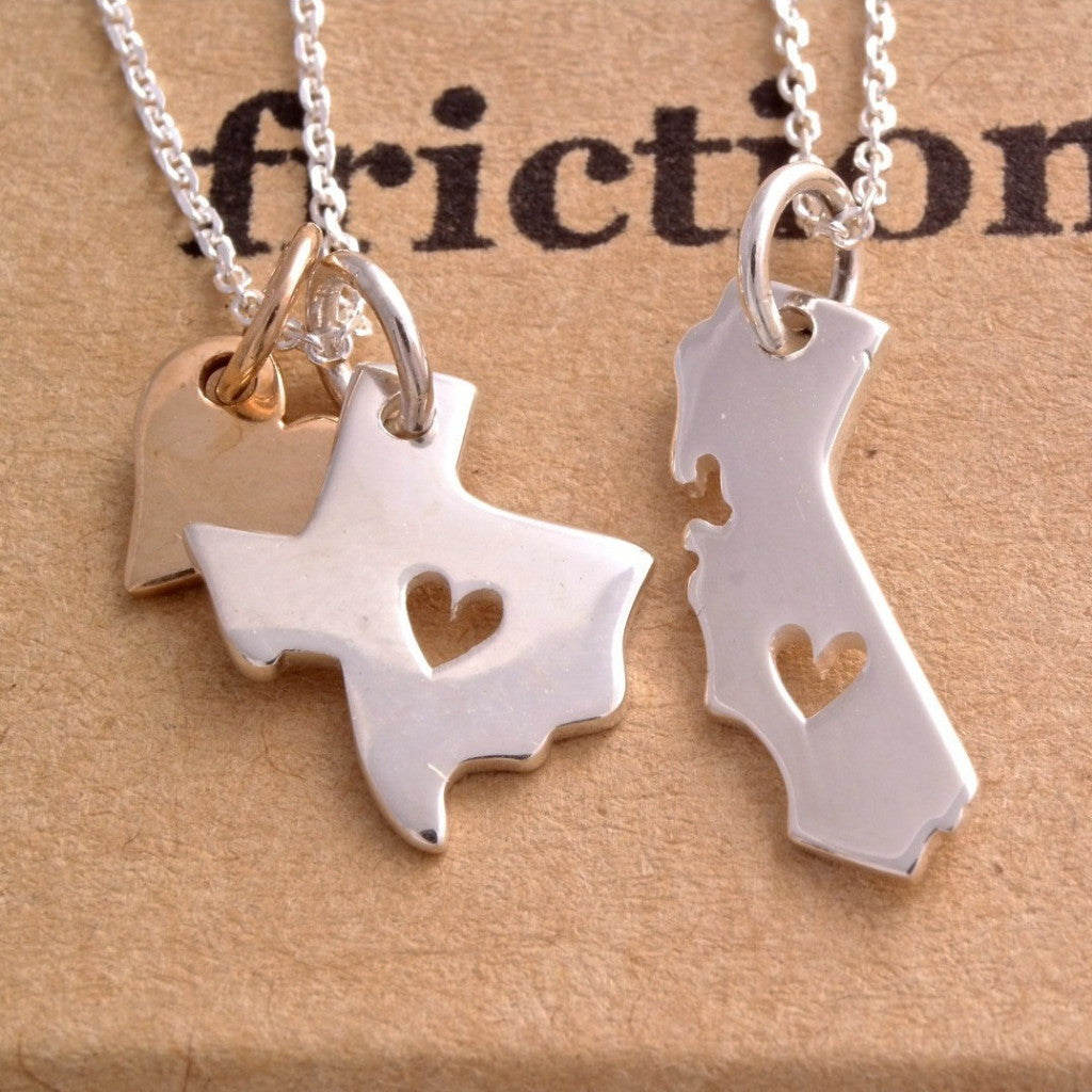 State with Cutout Heart