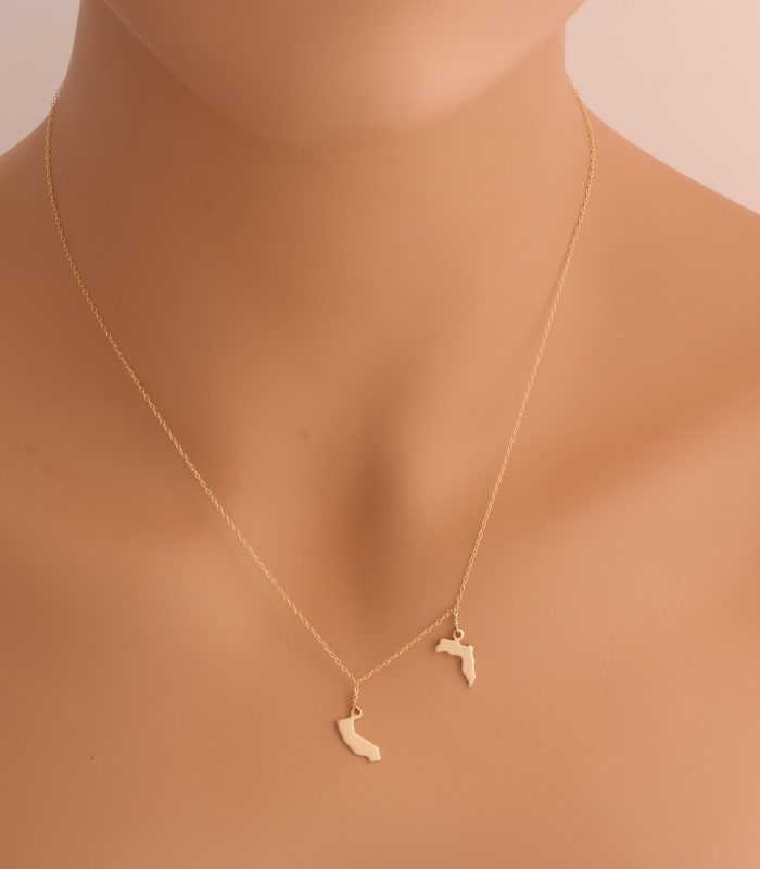 Two State Necklace - Gold