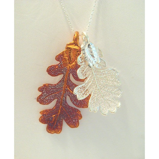 Double Lacey Oak Leaf Necklace