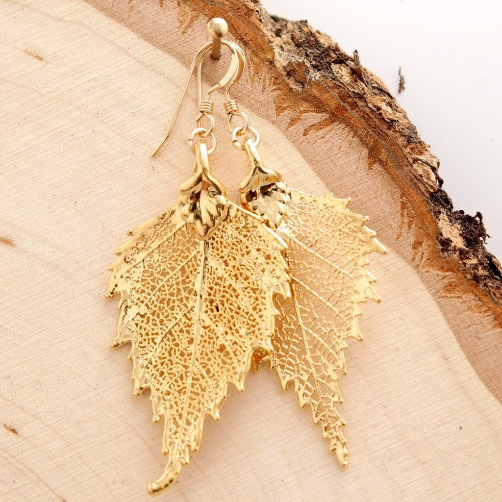 Birch Leaf Earrings