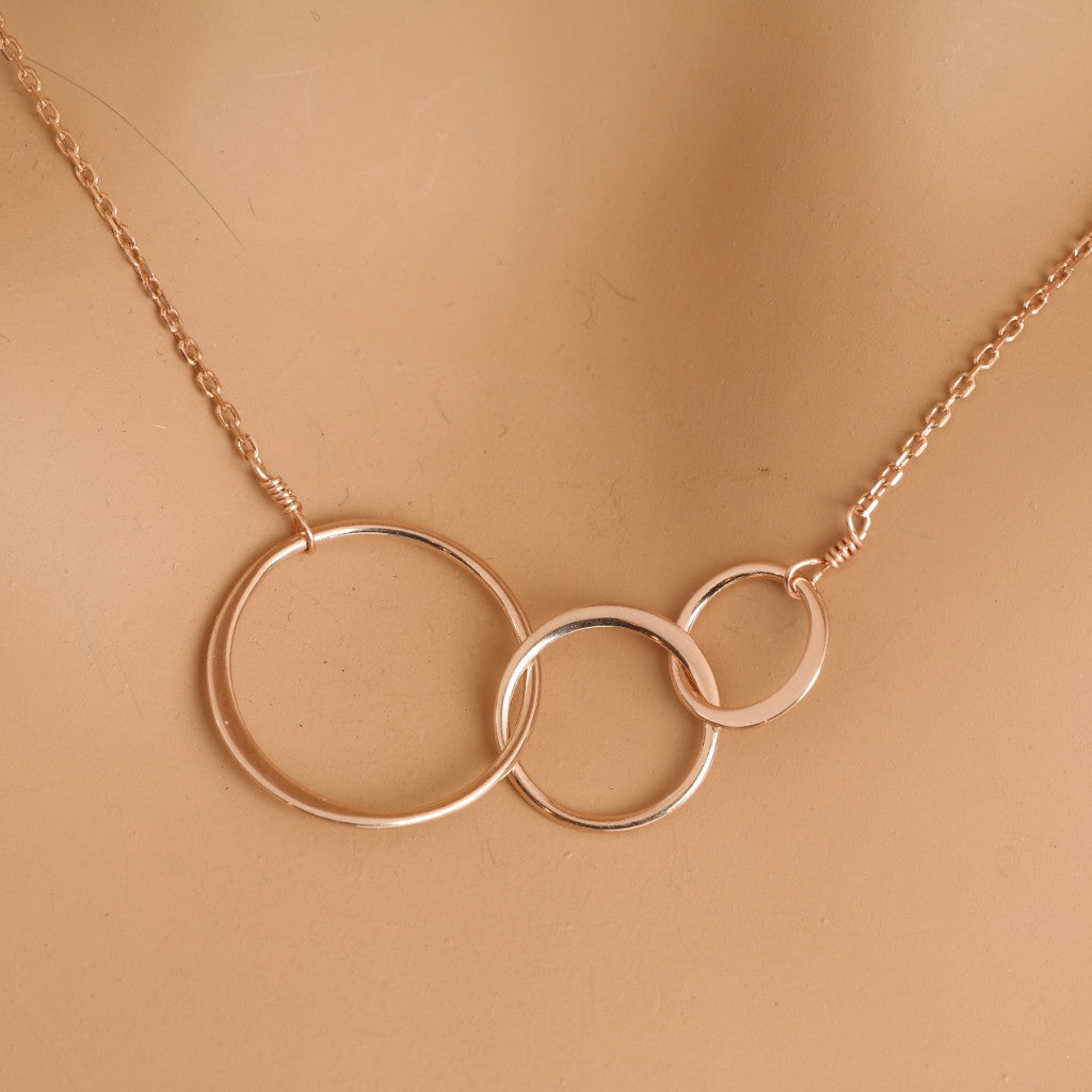 Triple Circle Link Necklace