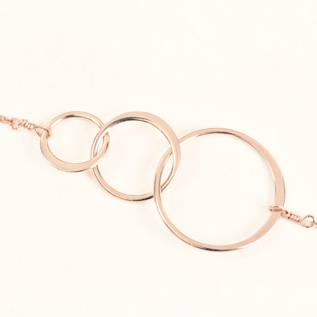 Triple Circle Link Necklace