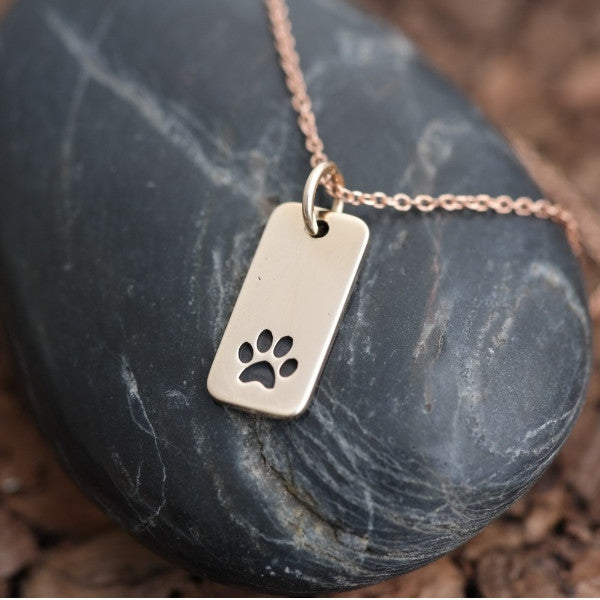 Paw Print Necklace Tag