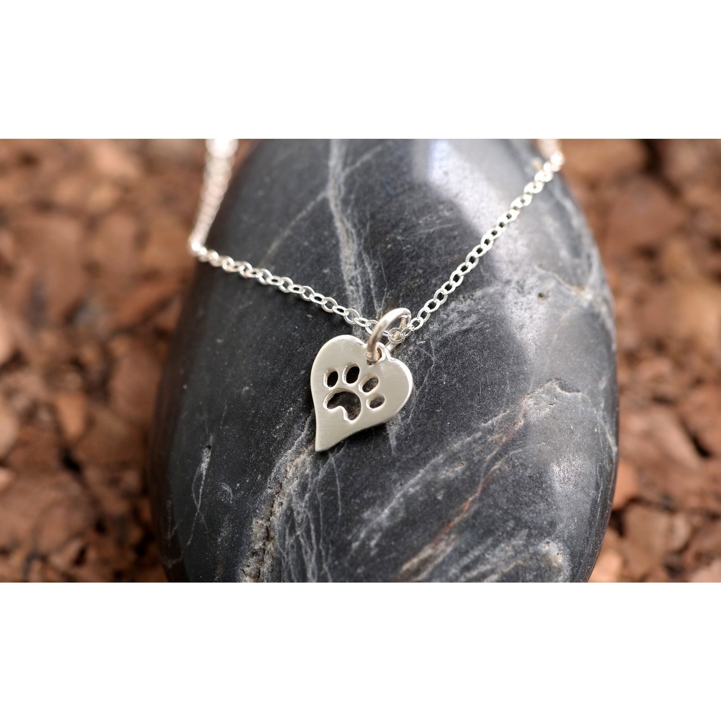 Paw Print Heart Necklace