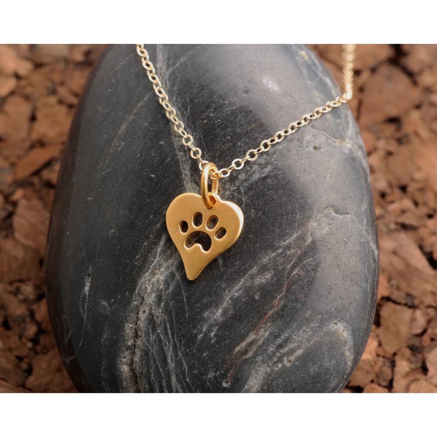 Paw Print Heart Necklace