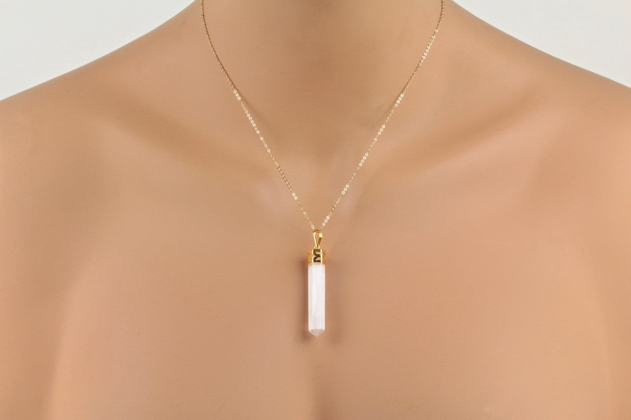Selenite Point Necklace