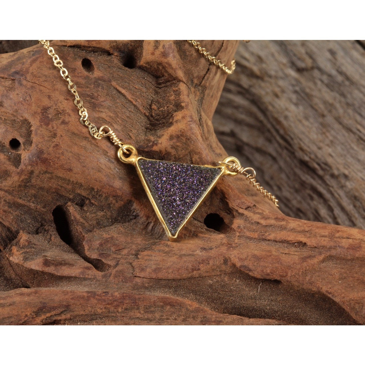 Stone Triangle Necklace