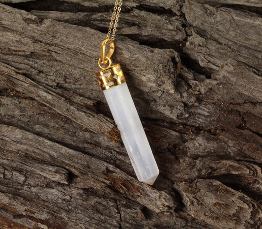 Selenite Point Necklace