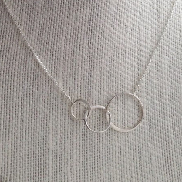 Triple Circle Link Necklace