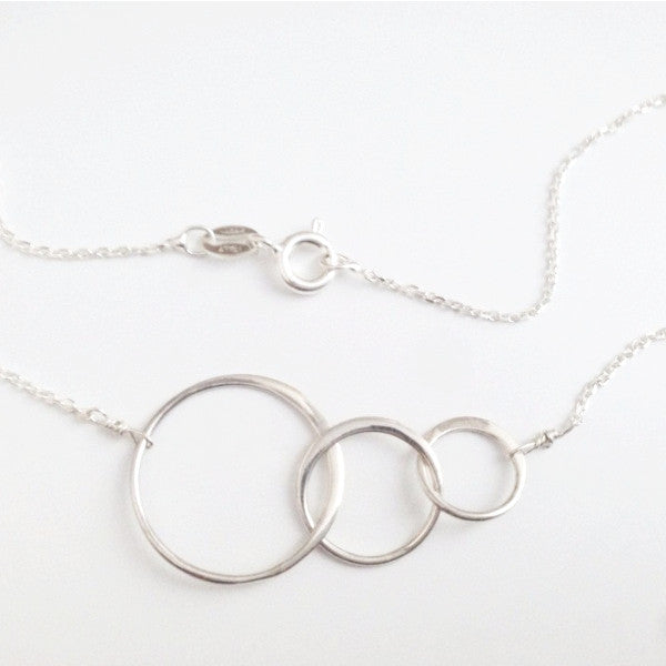 Triple Circle Link Necklace