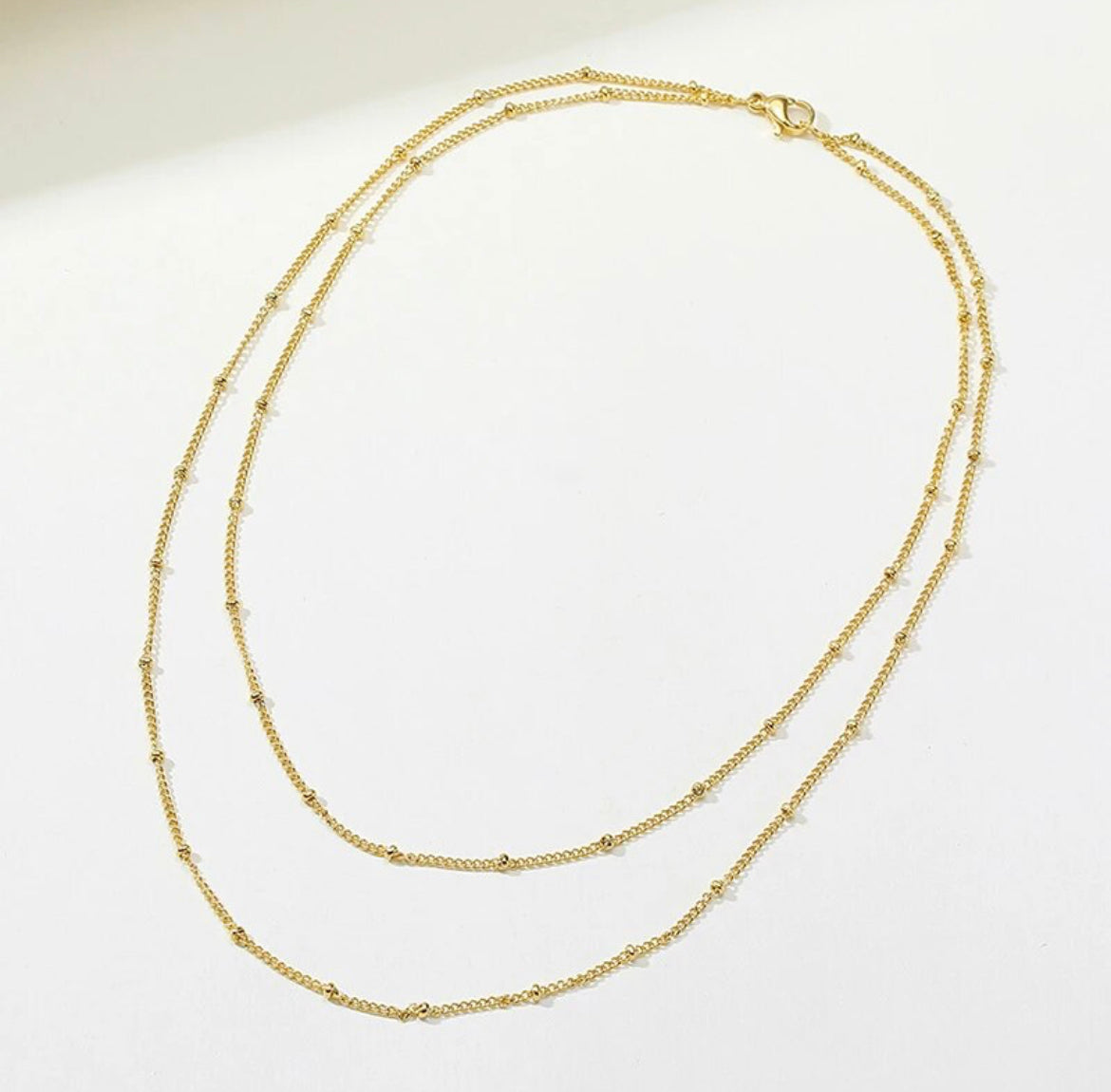 Double Layer Satellite Chain Necklace