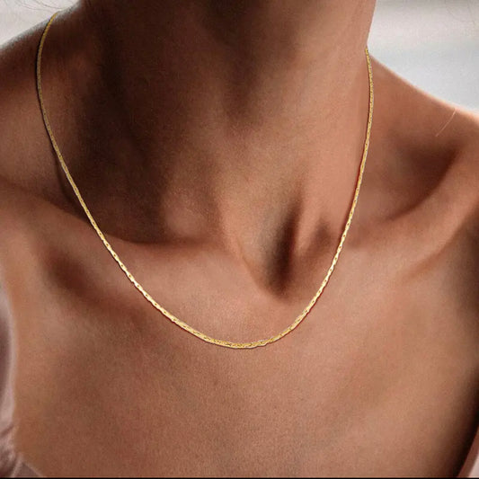 Thin Gold Chain Necklace