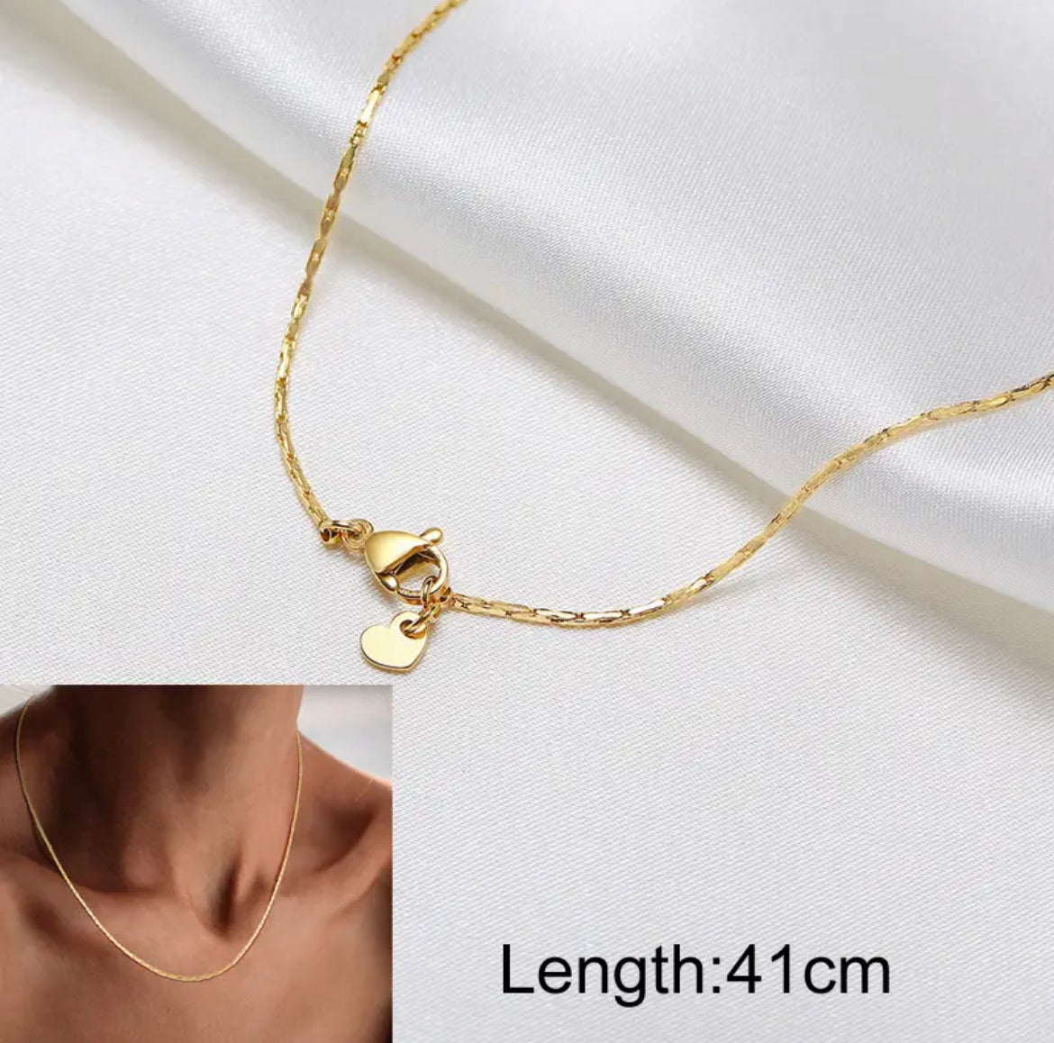 Thin Gold Chain Necklace