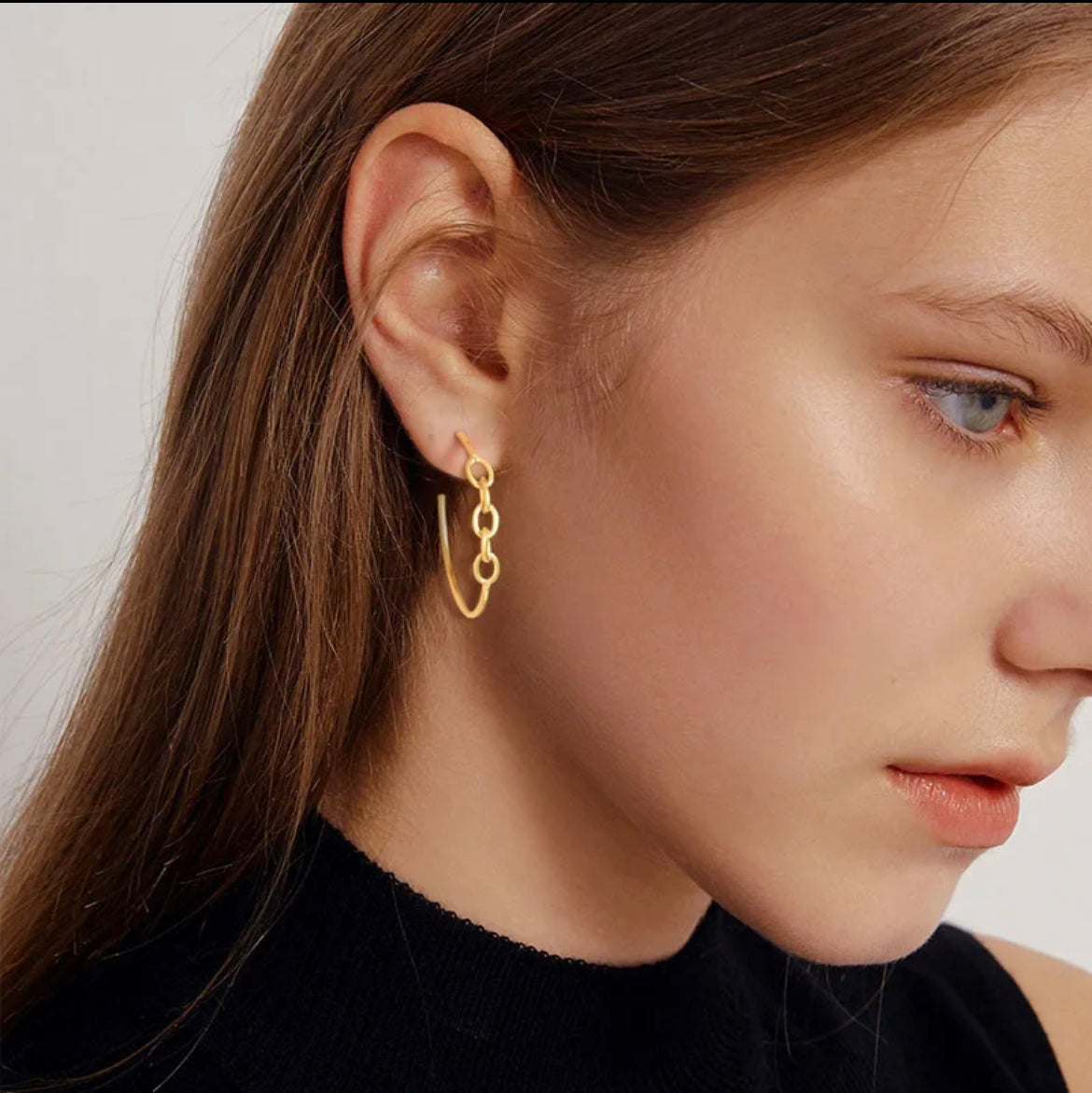 Chain Hoop Earrings