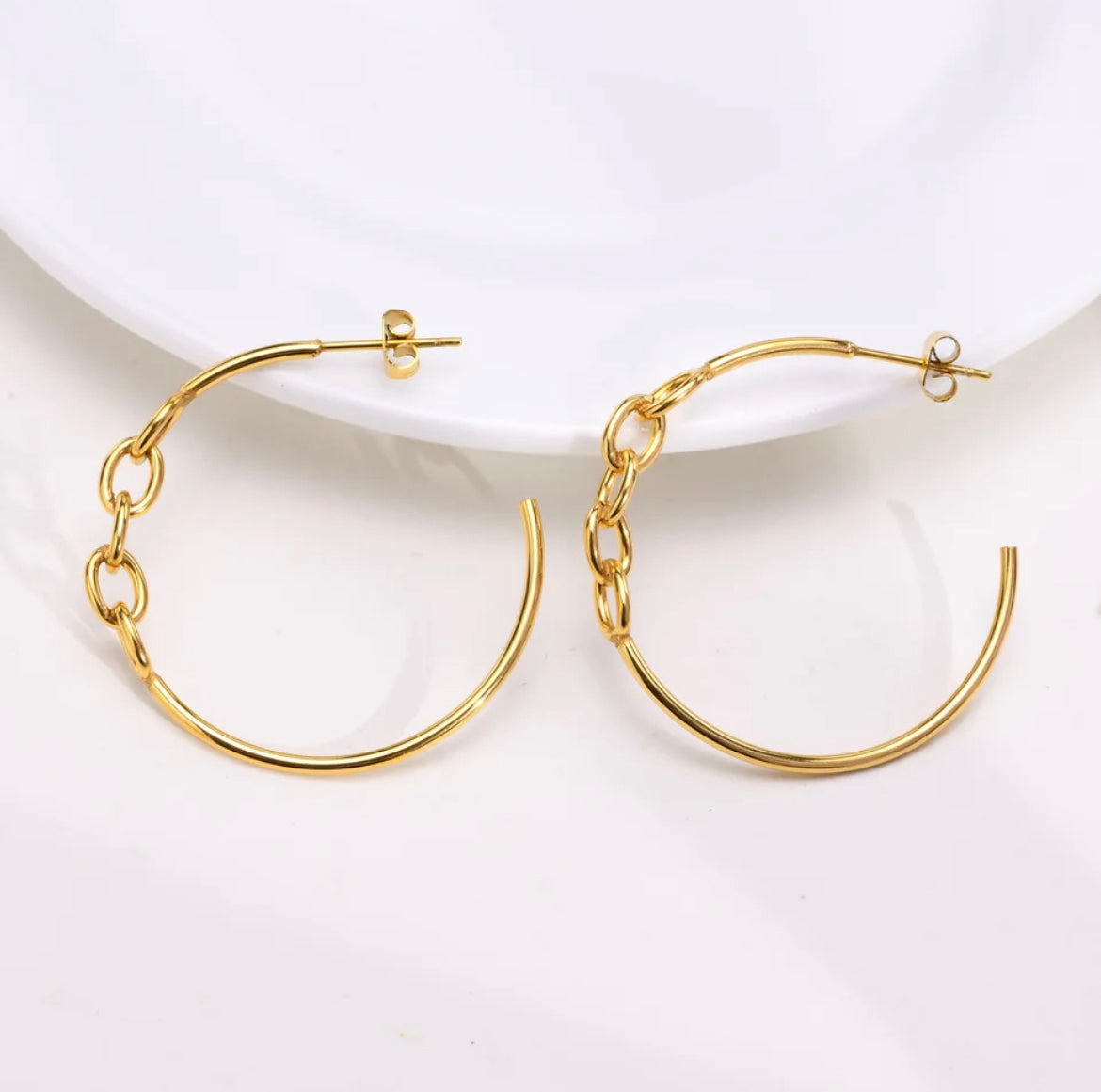 Chain Hoop Earrings