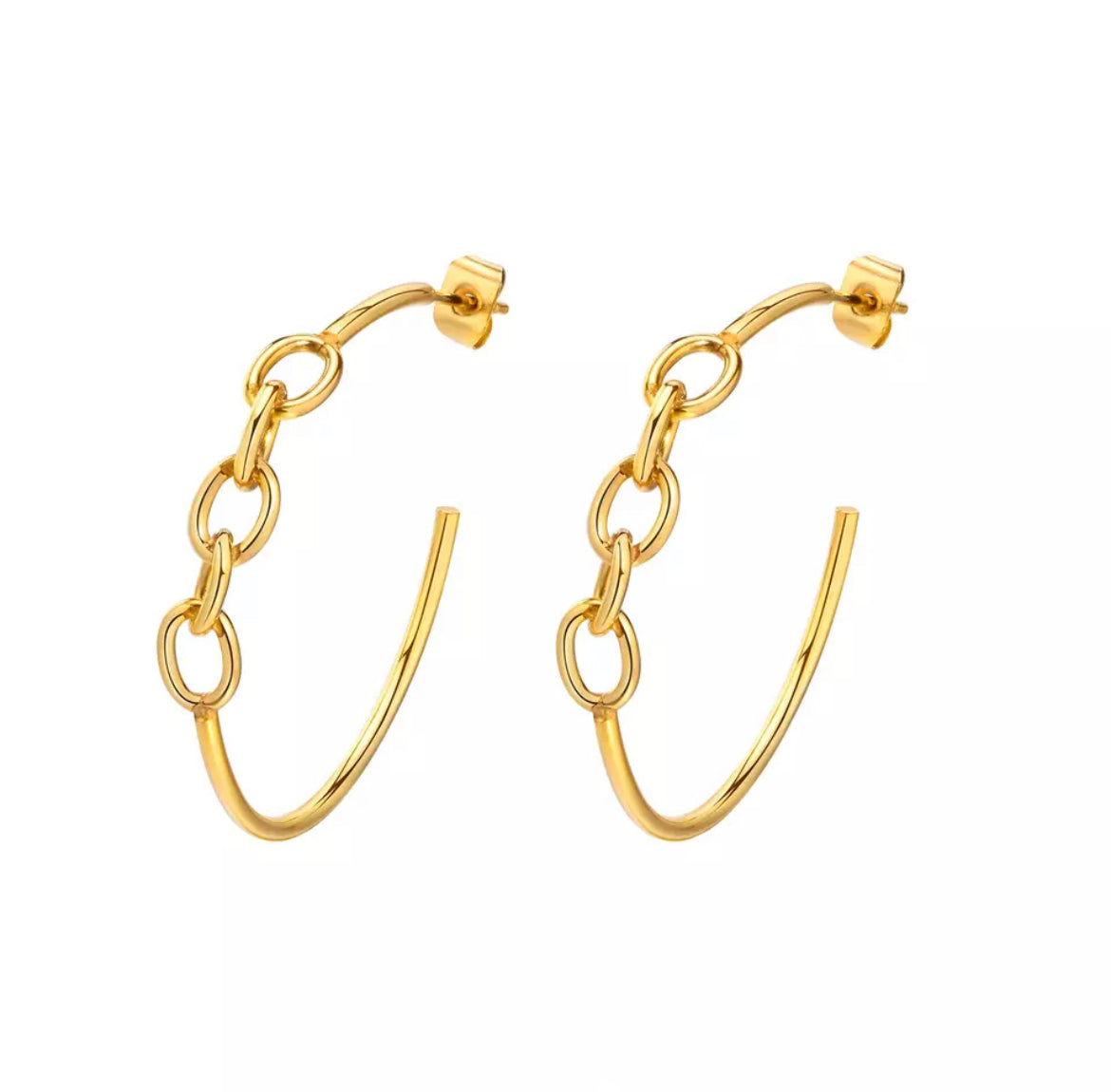 Chain Hoop Earrings