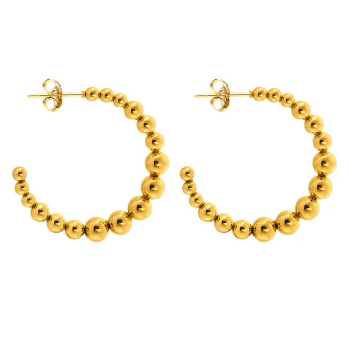 Beaded Hoop Earrings