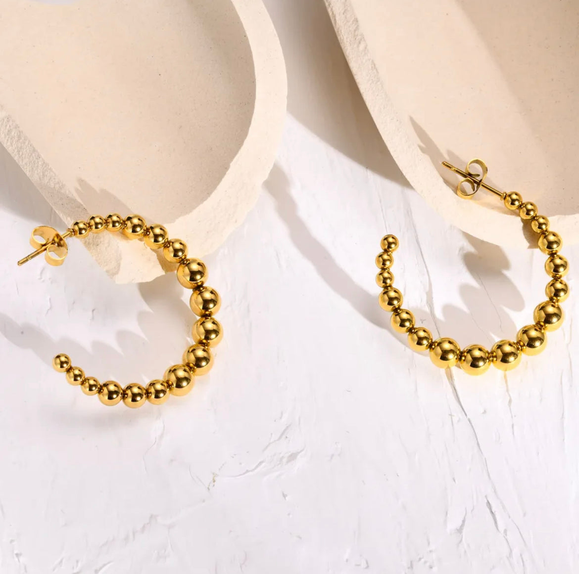 Beaded Hoop Earrings