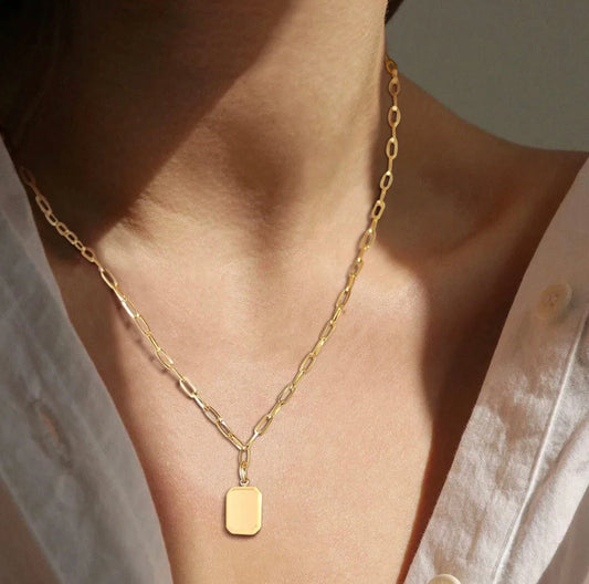 Rectangle Pendant Necklace