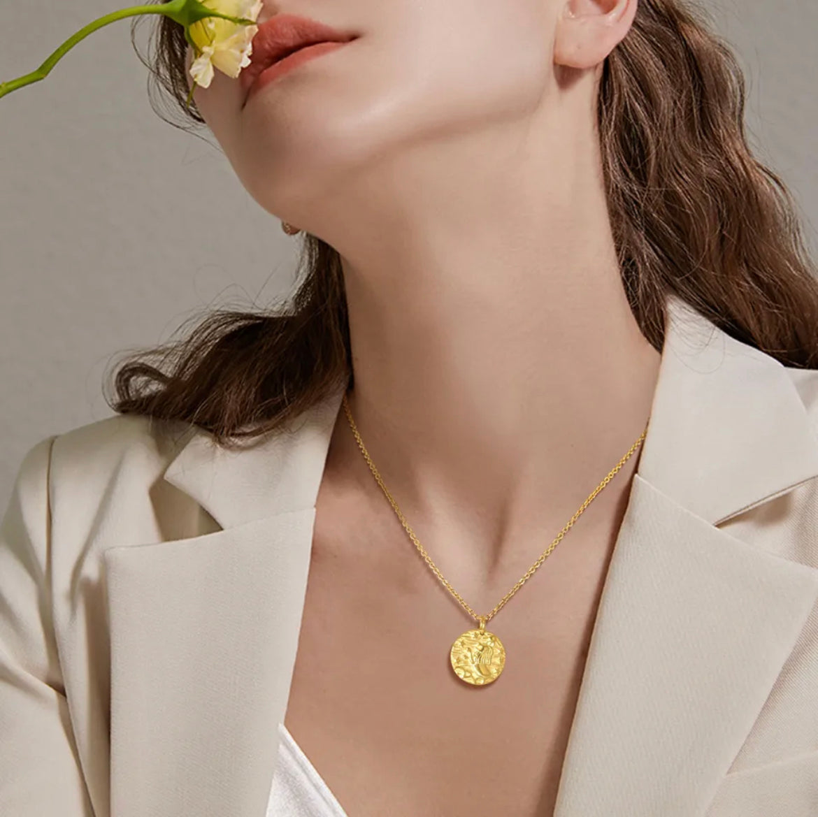 Sun in Leo Coin Necklace