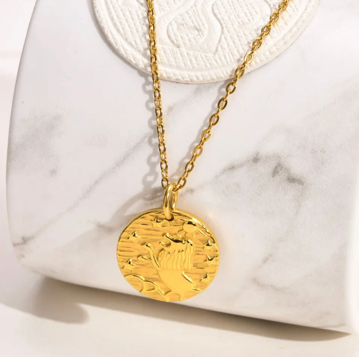 Sun in Leo Coin Necklace