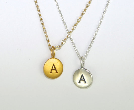 Silver Letter Necklace