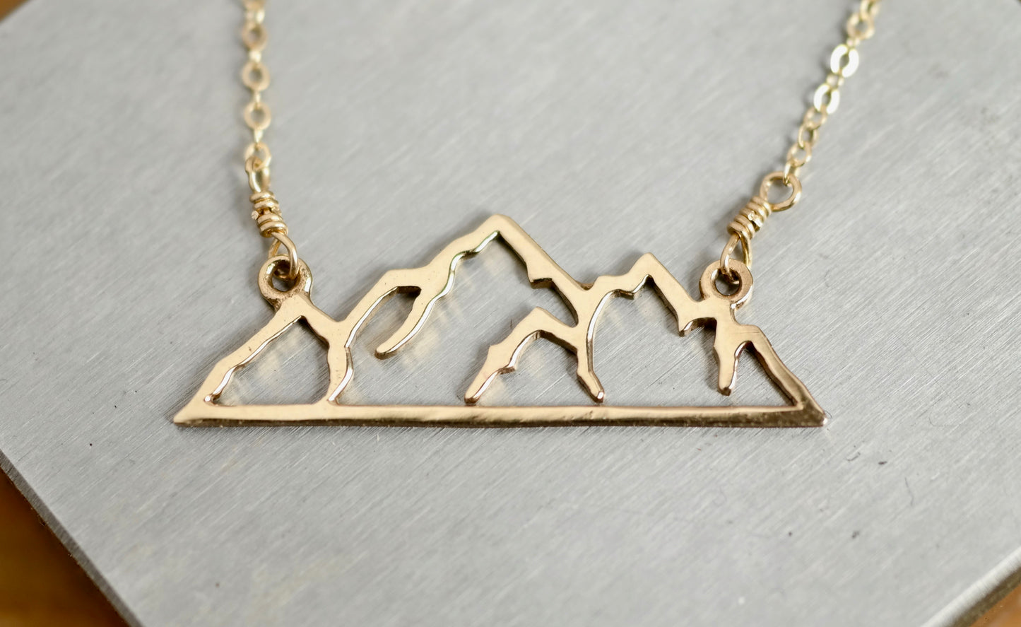 Mountain Range Cutout Necklace