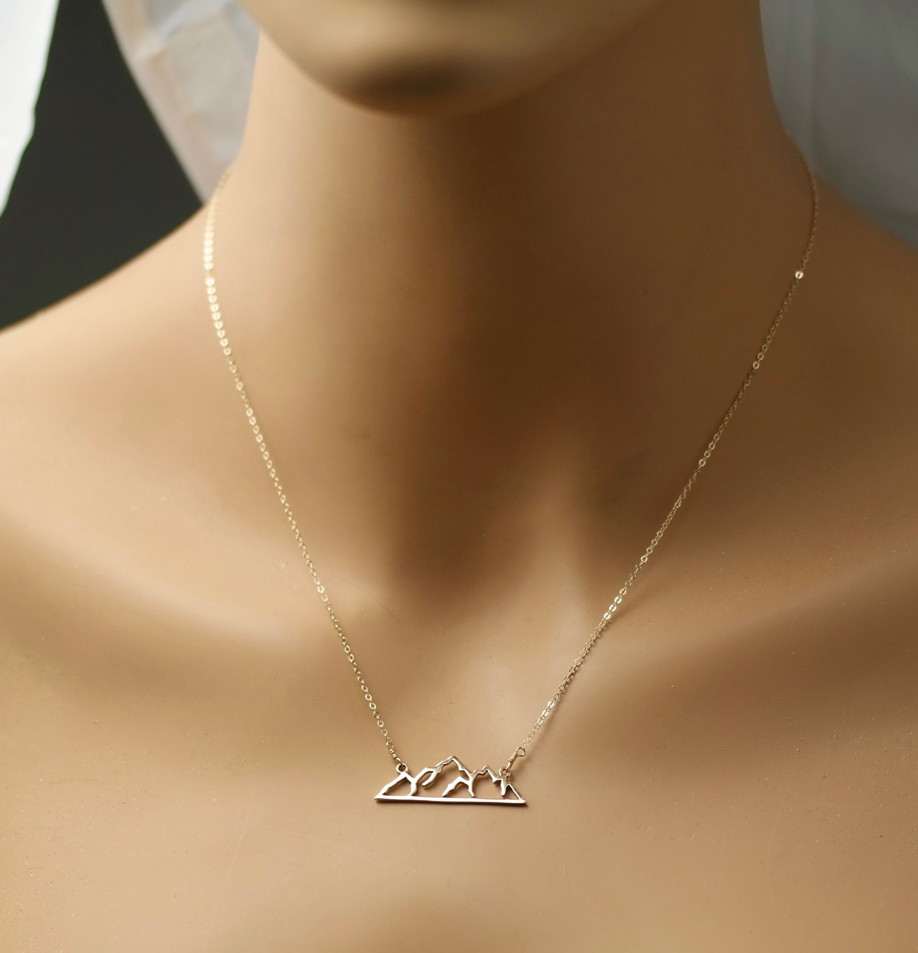 Mountain Range Necklace - Custom Engraving – Chapman Jewelry