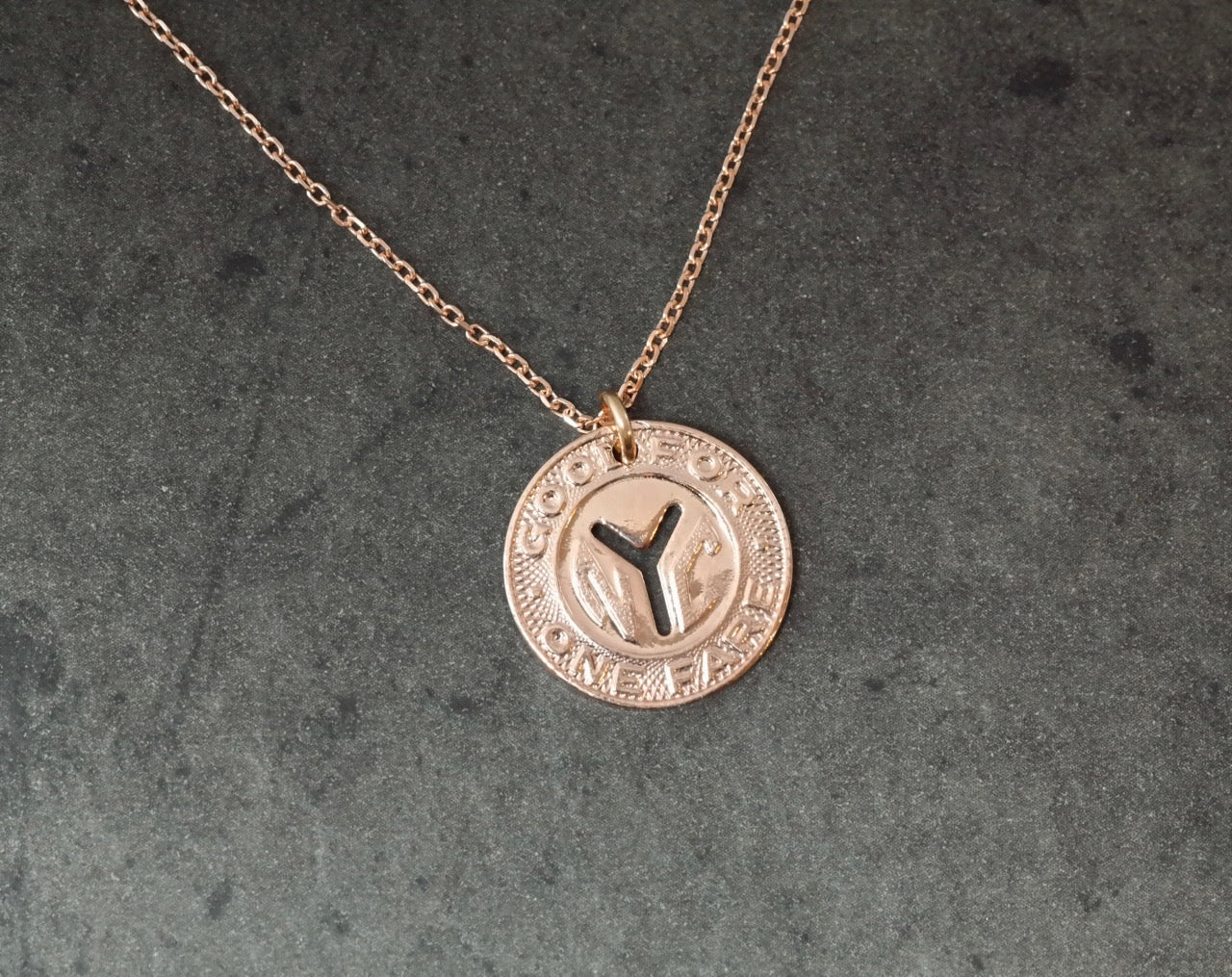 Vintage NYC Subway Token Necklace