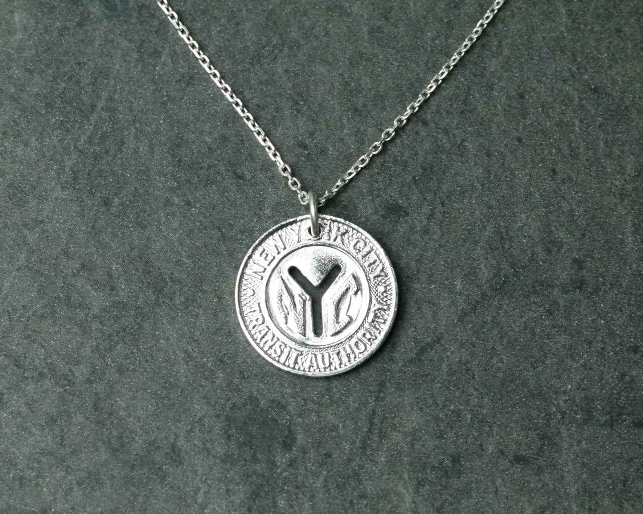 Vintage NYC Subway Token Necklace