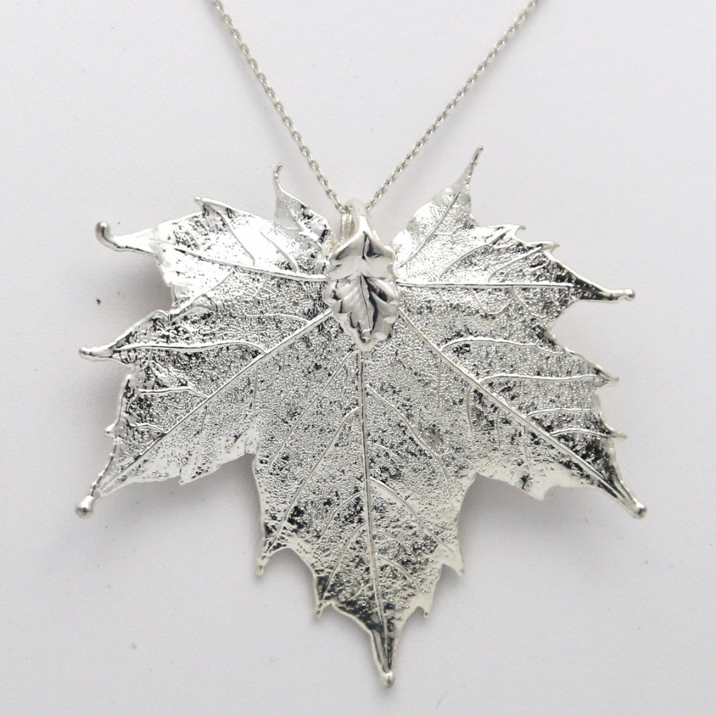 Sugar Maple Silver Leaf Necklace