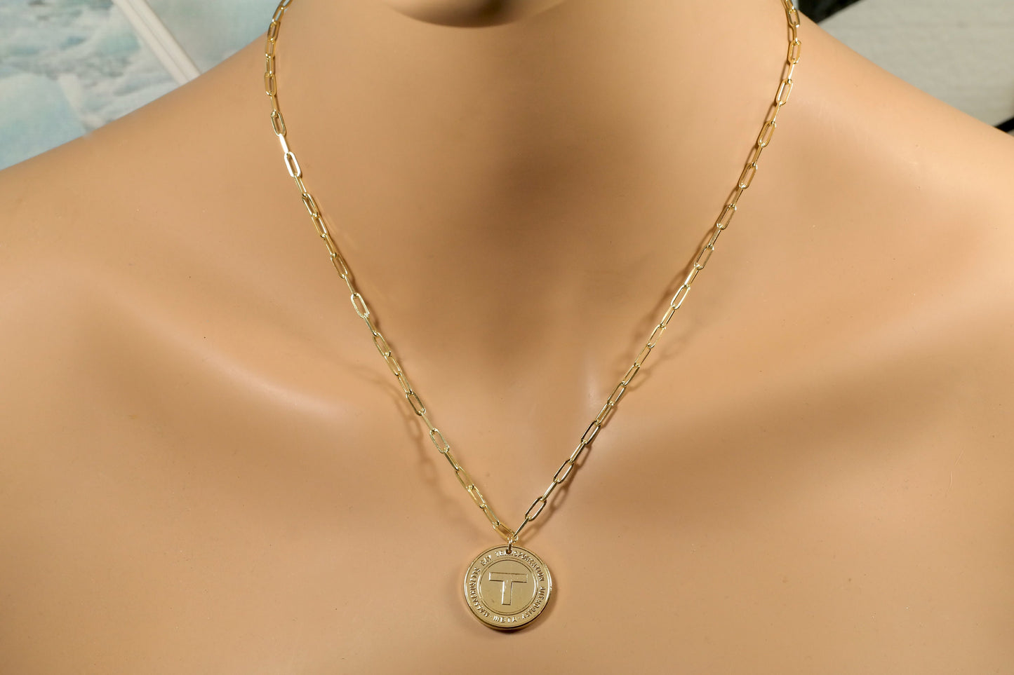Boston Vintage T Train Token Necklace, Authentic, Antique, Massachusetts , Coin Necklace, Train Token