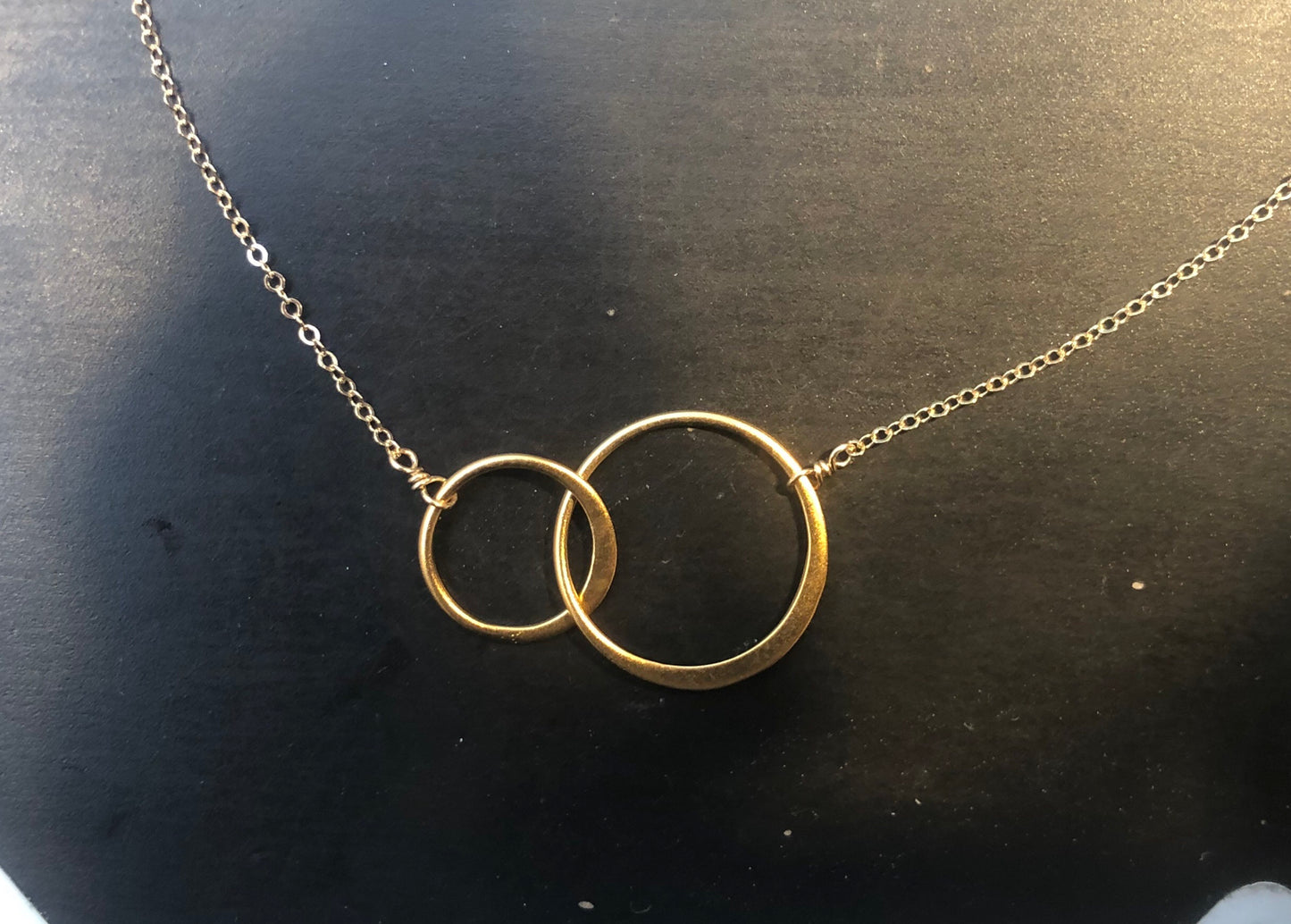 Double Circle Interlocked Necklace