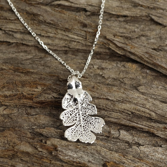 Mini Lacey Oak Leaf Necklace